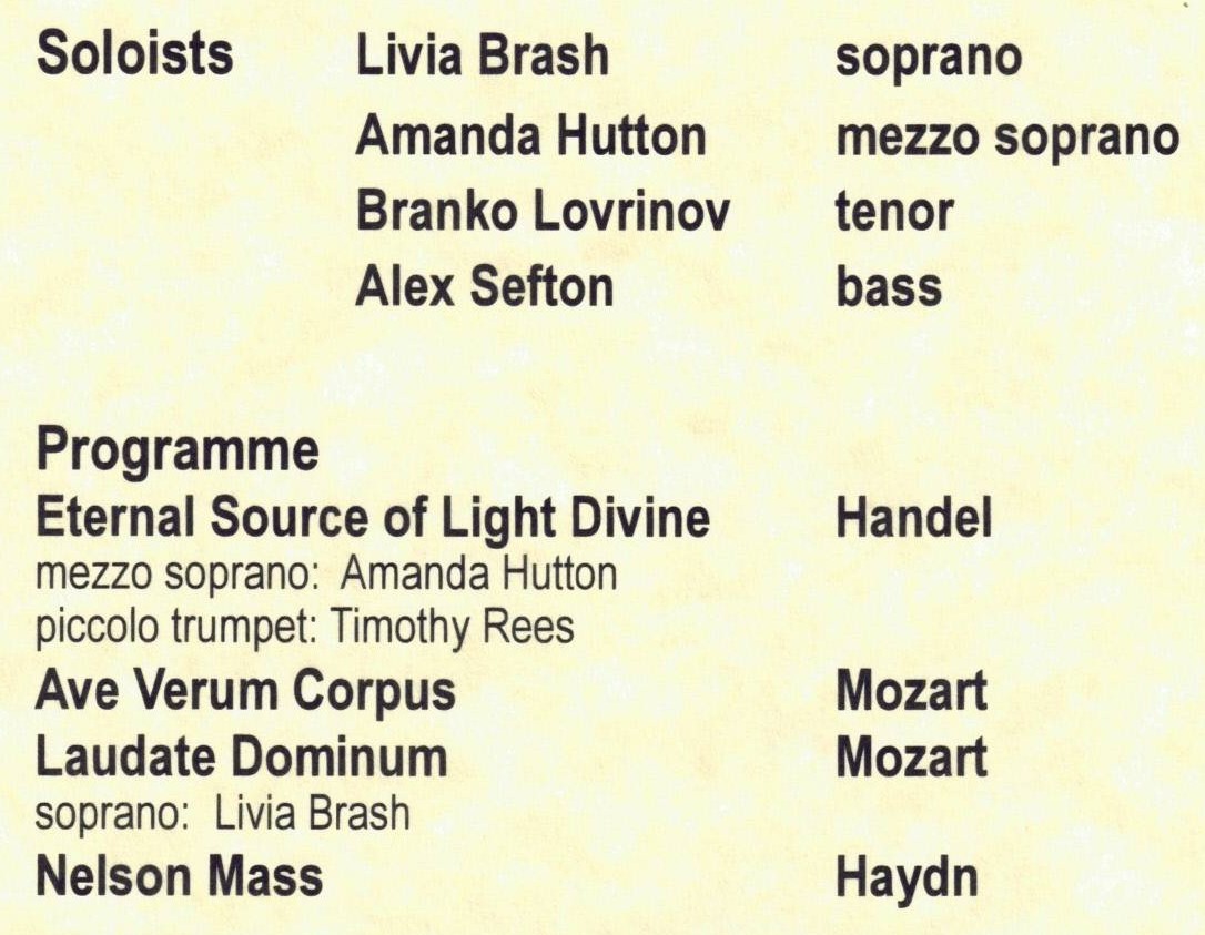 Concert Programme